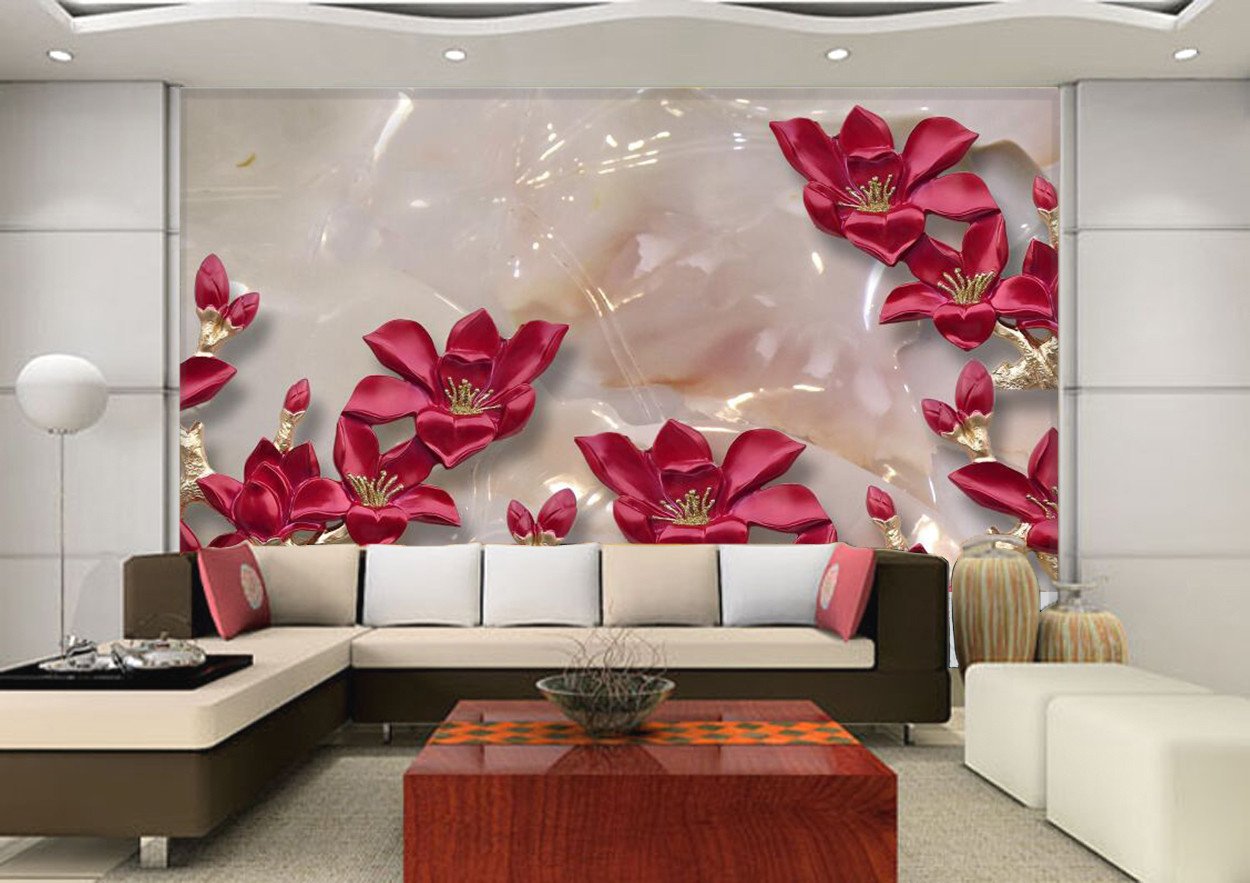 Red Art Flower 244 Wallpaper AJ Wallpaper 1