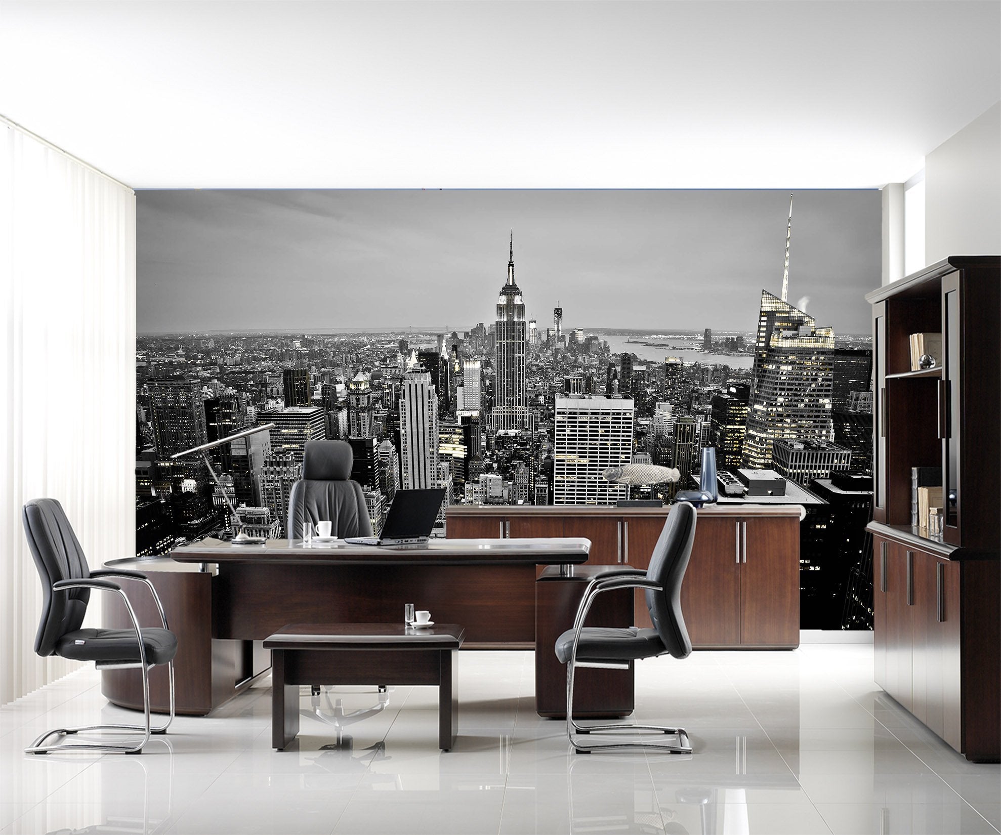 3D Black and white city buildings 21 Wall Murals Wallpaper AJ Wallpaper