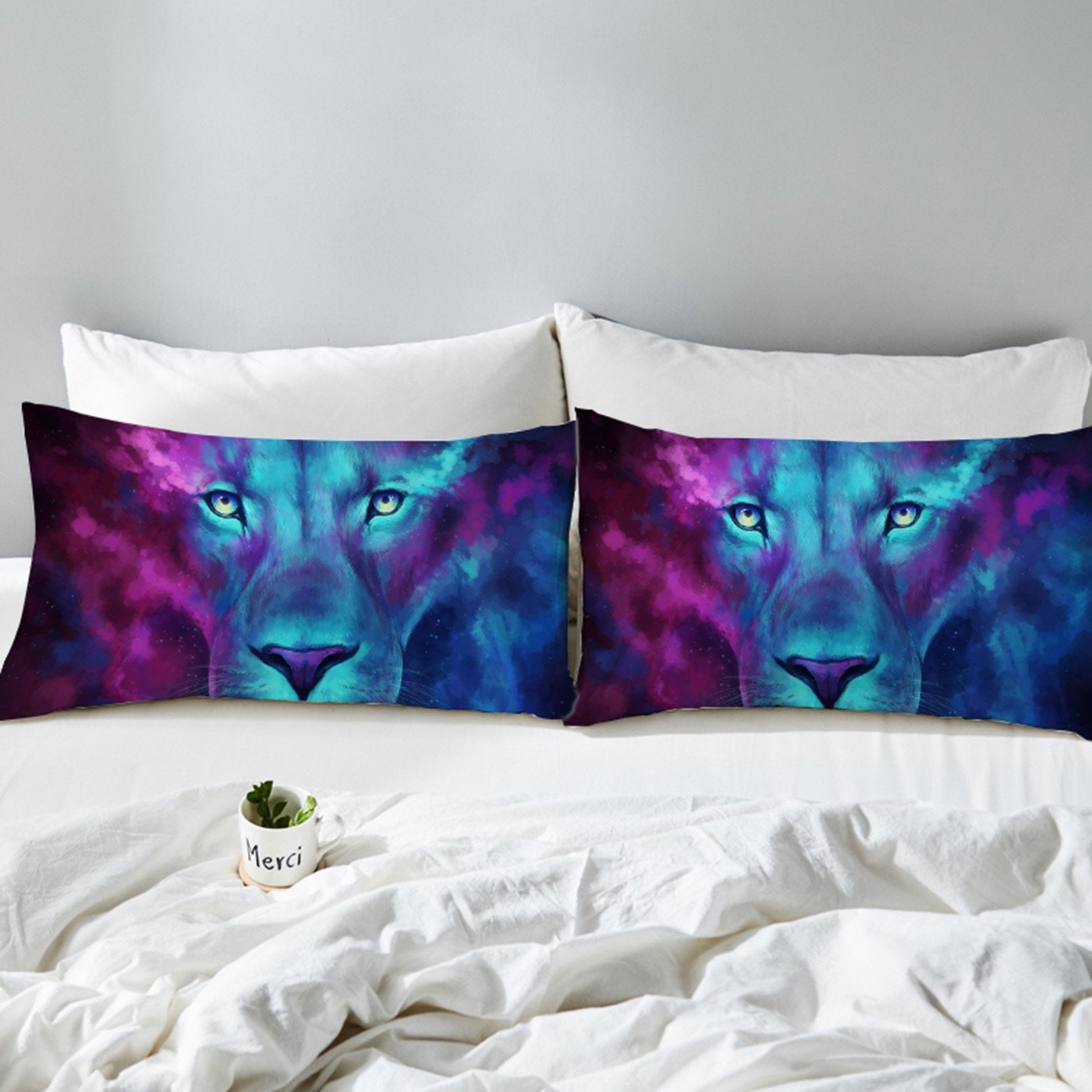 3D Edge Lion 127 Bed Pillowcases Quilt Wallpaper AJ Wallpaper