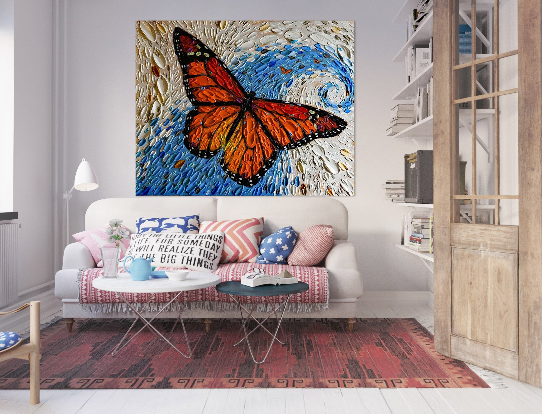 3D Painted Butterfly 029 Dena Tollefson Wall Sticker