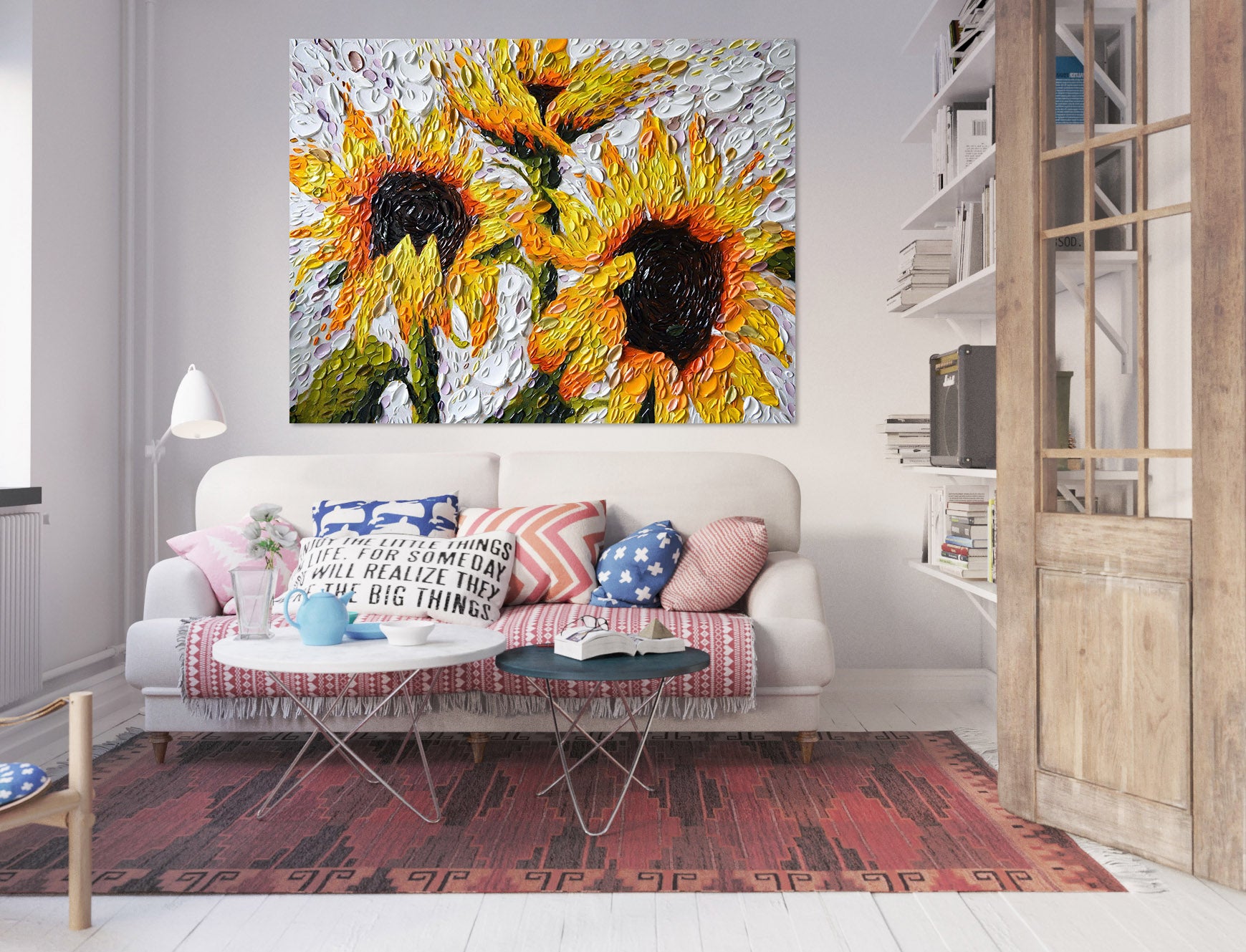 3D Sunflowers 014 Dena Tollefson Wall Sticker