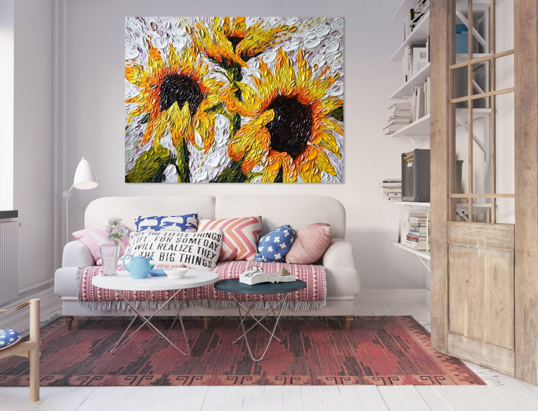 3D Sunflowers 014 Dena Tollefson Wall Sticker