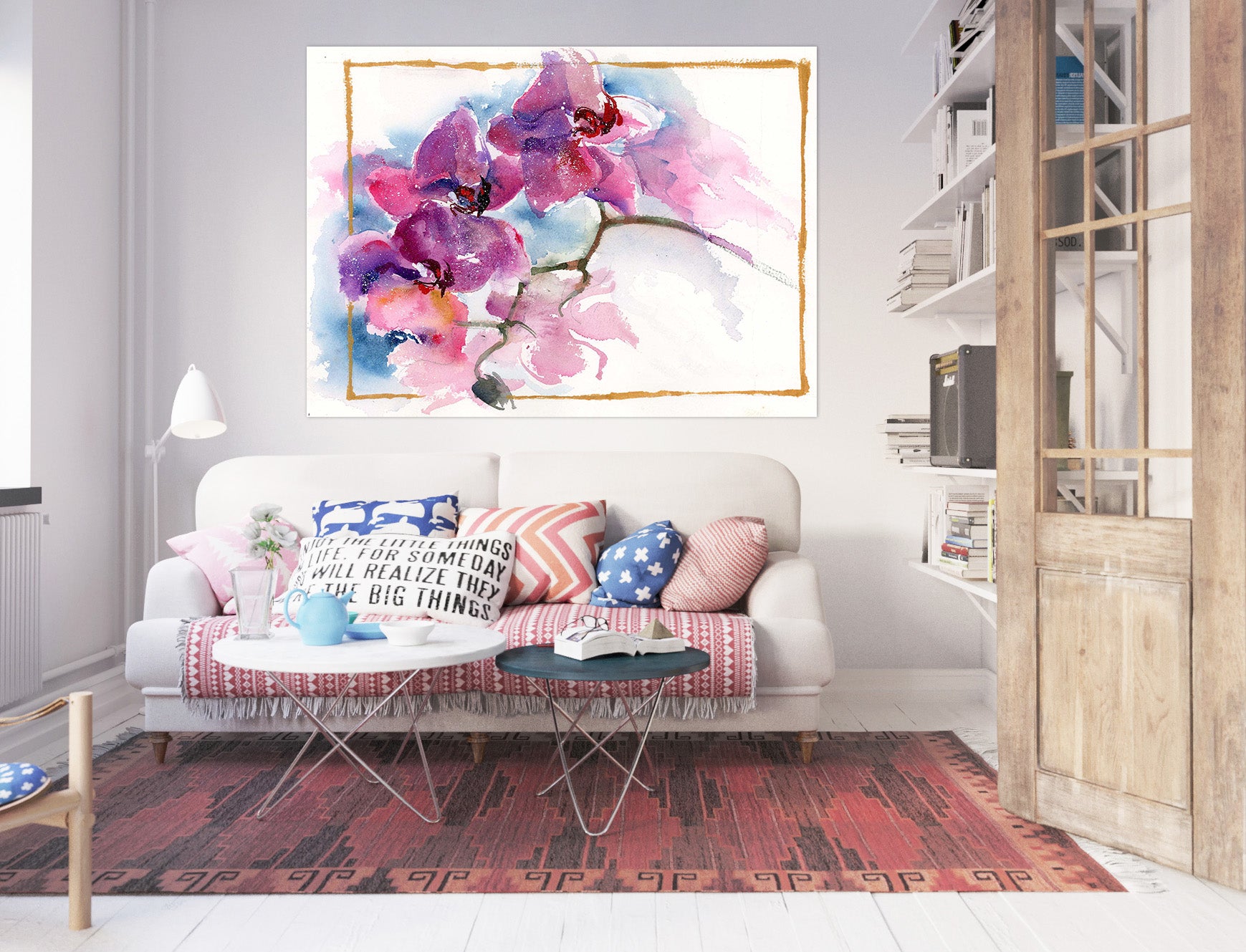 3D Painted Peach 008 Anne Farrall Doyle Wall Sticker