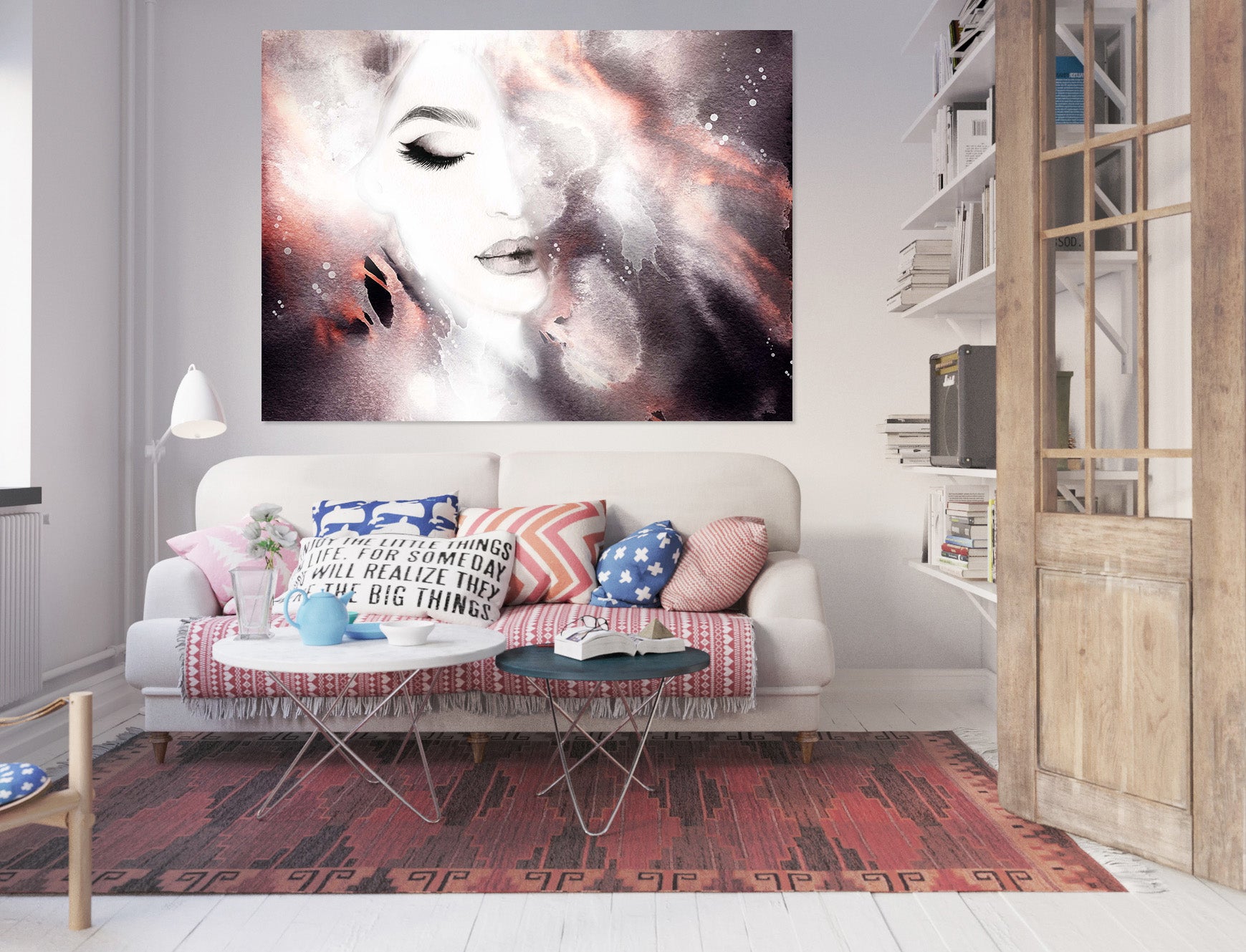 3D Graffiti Pink Woman 1031 Wall Sticker