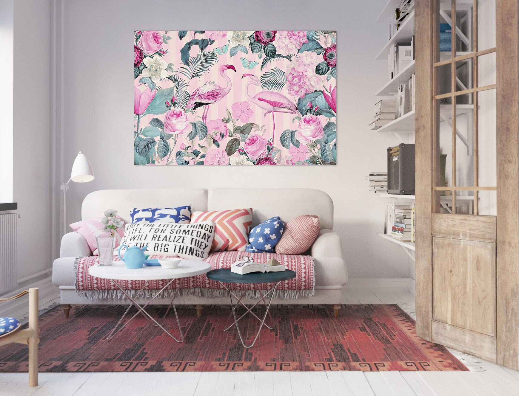 3D Pink Flamingo 021 Andrea haase Wall Sticker