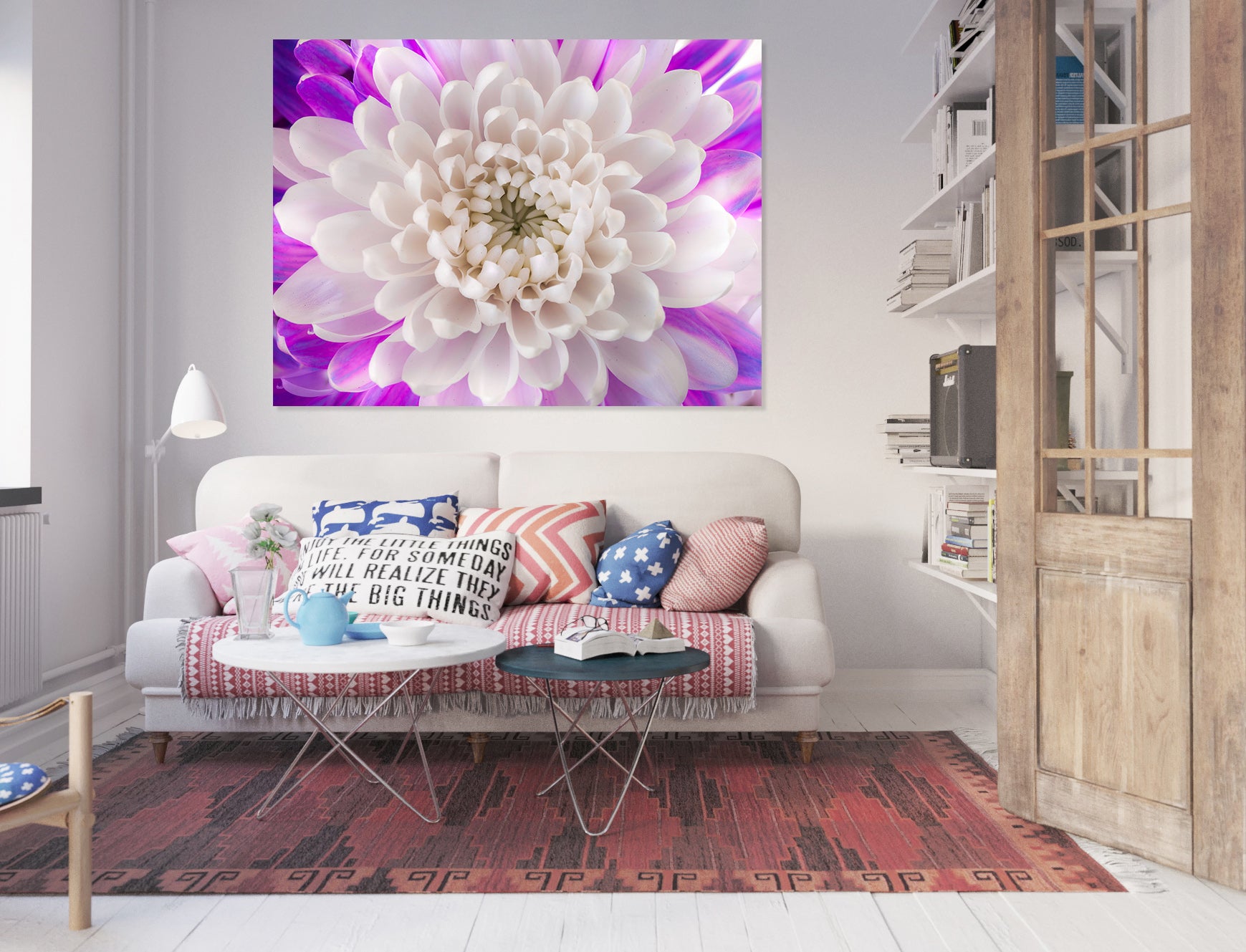 3D White Chrysanthemum 031 Assaf Frank Wall Sticker