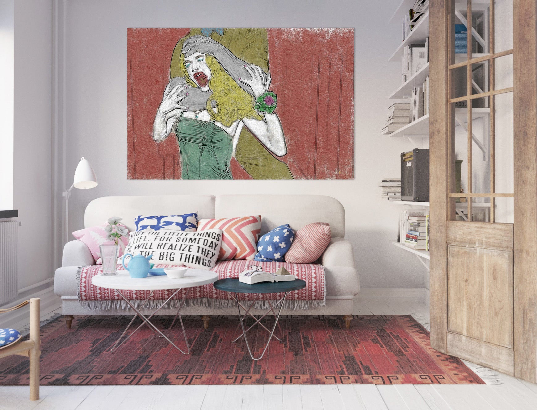 3D Painted Girl 013 Marco Cavazzana Wall Sticker