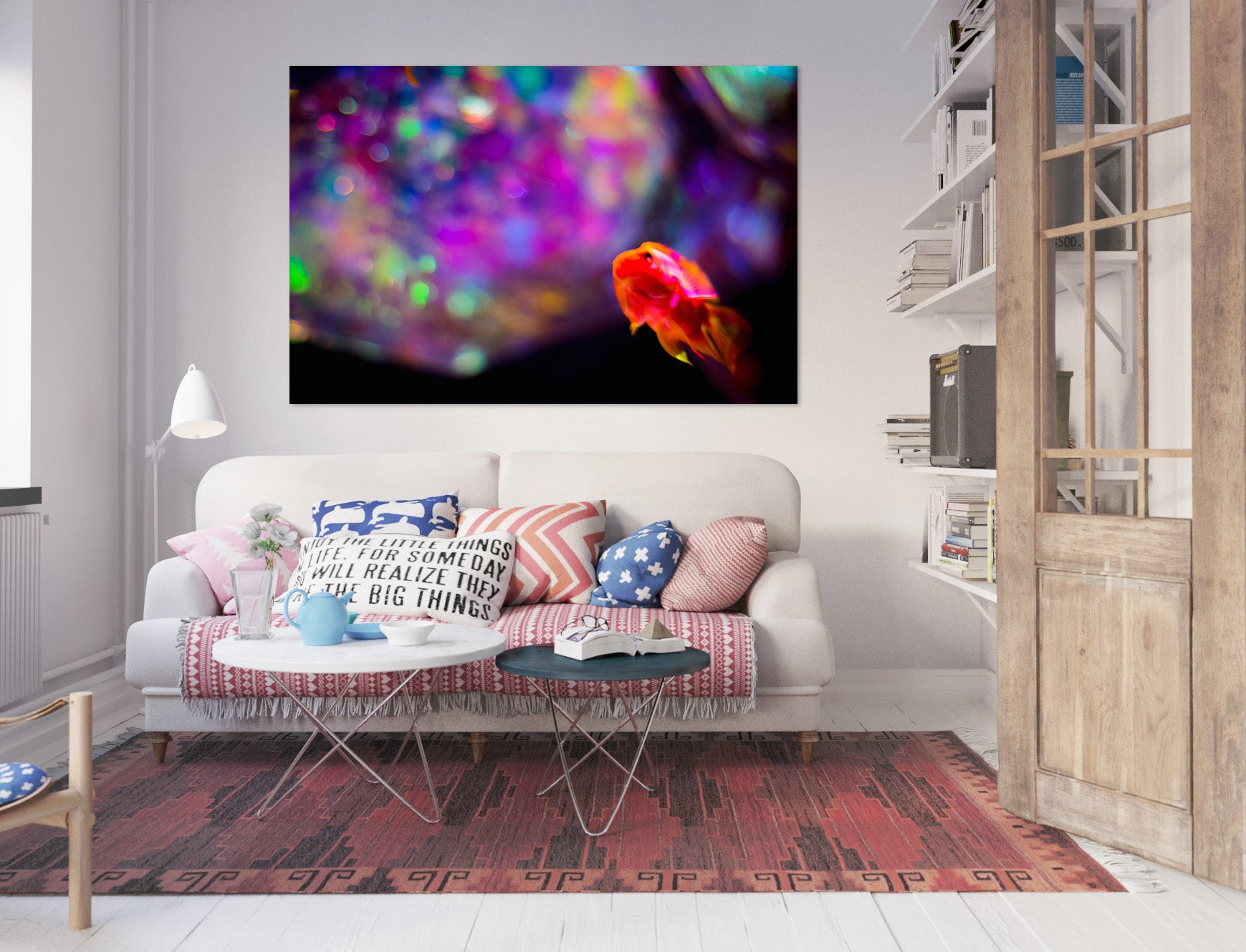 3D Purple Color 016 Noirblanc777 Wall Sticker