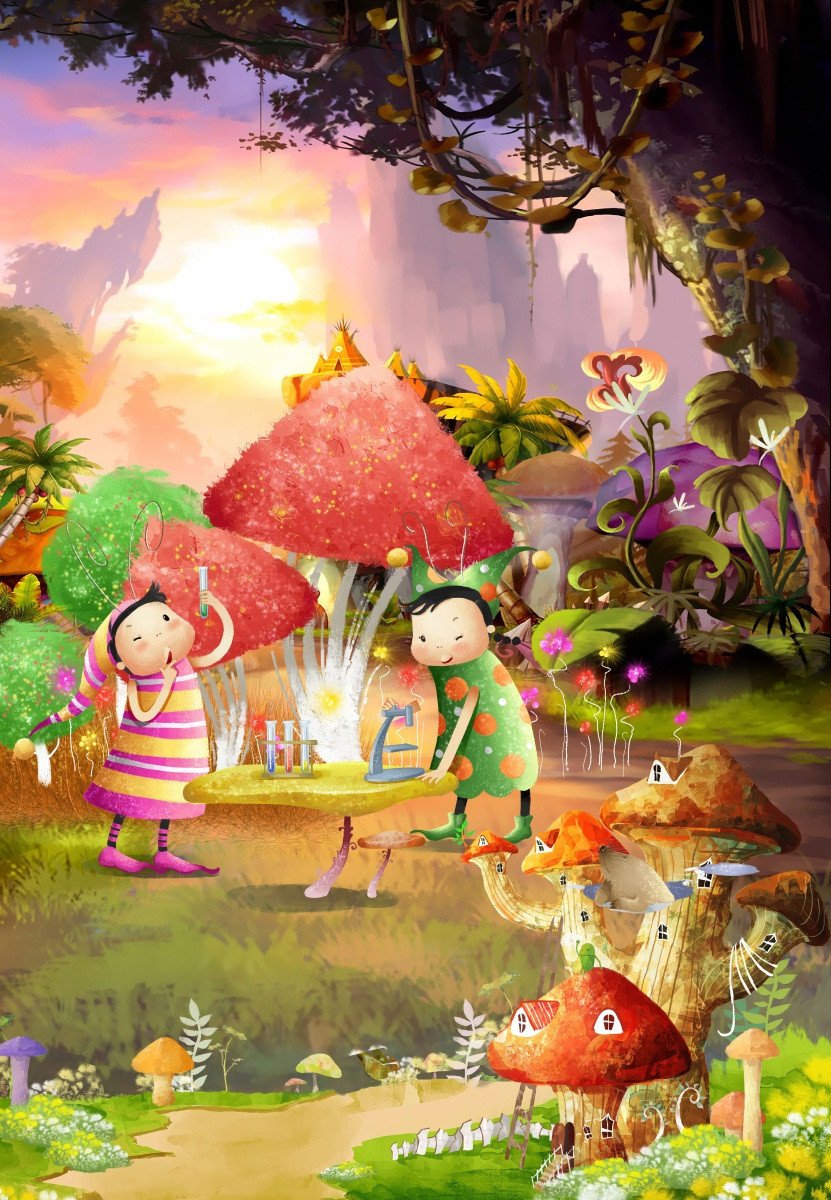 3D Fairy Tale World 380 Stair Risers Wallpaper AJ Wallpaper