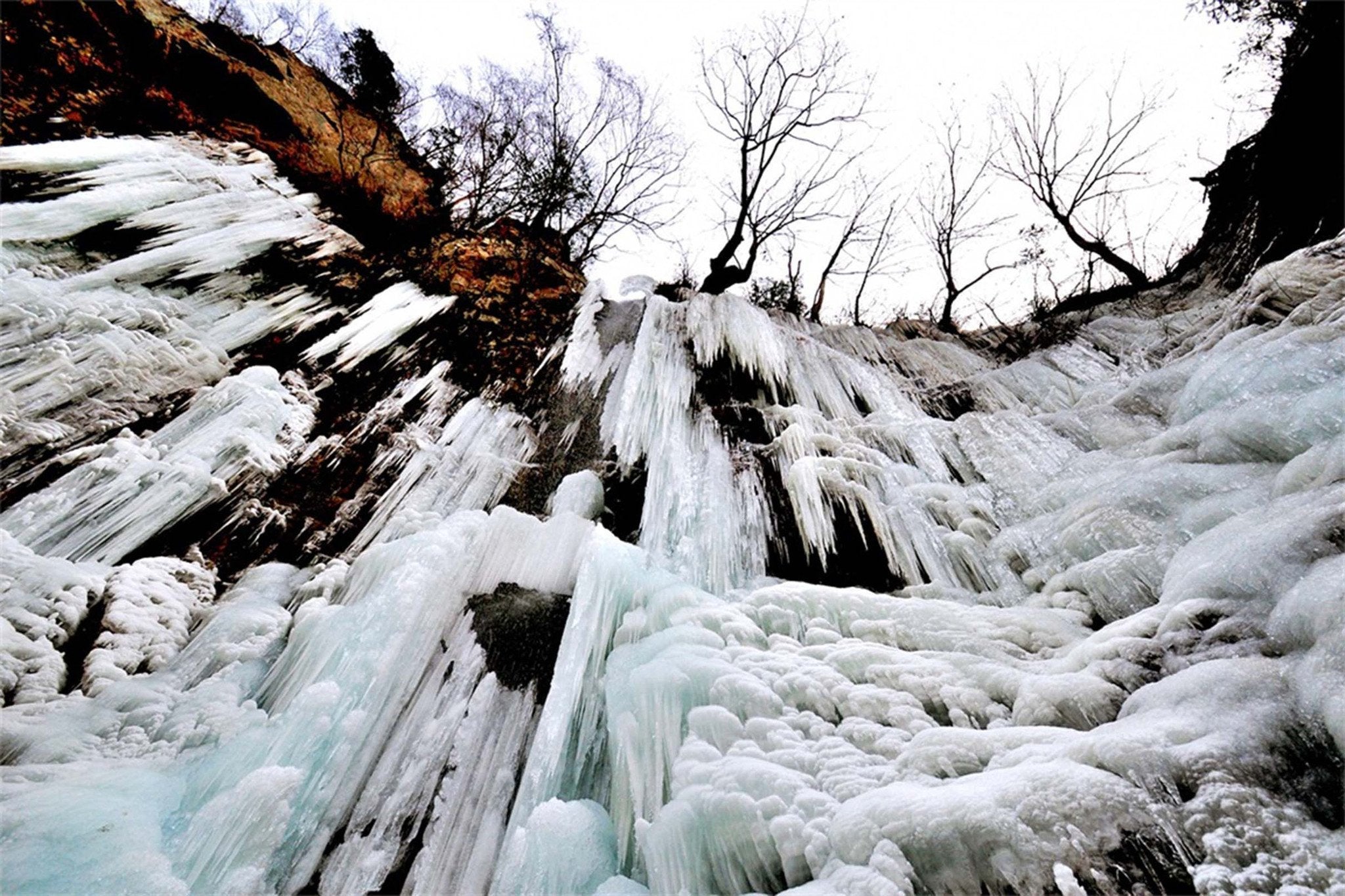 Frozen Waterfall Wallpaper AJ Wallpaper