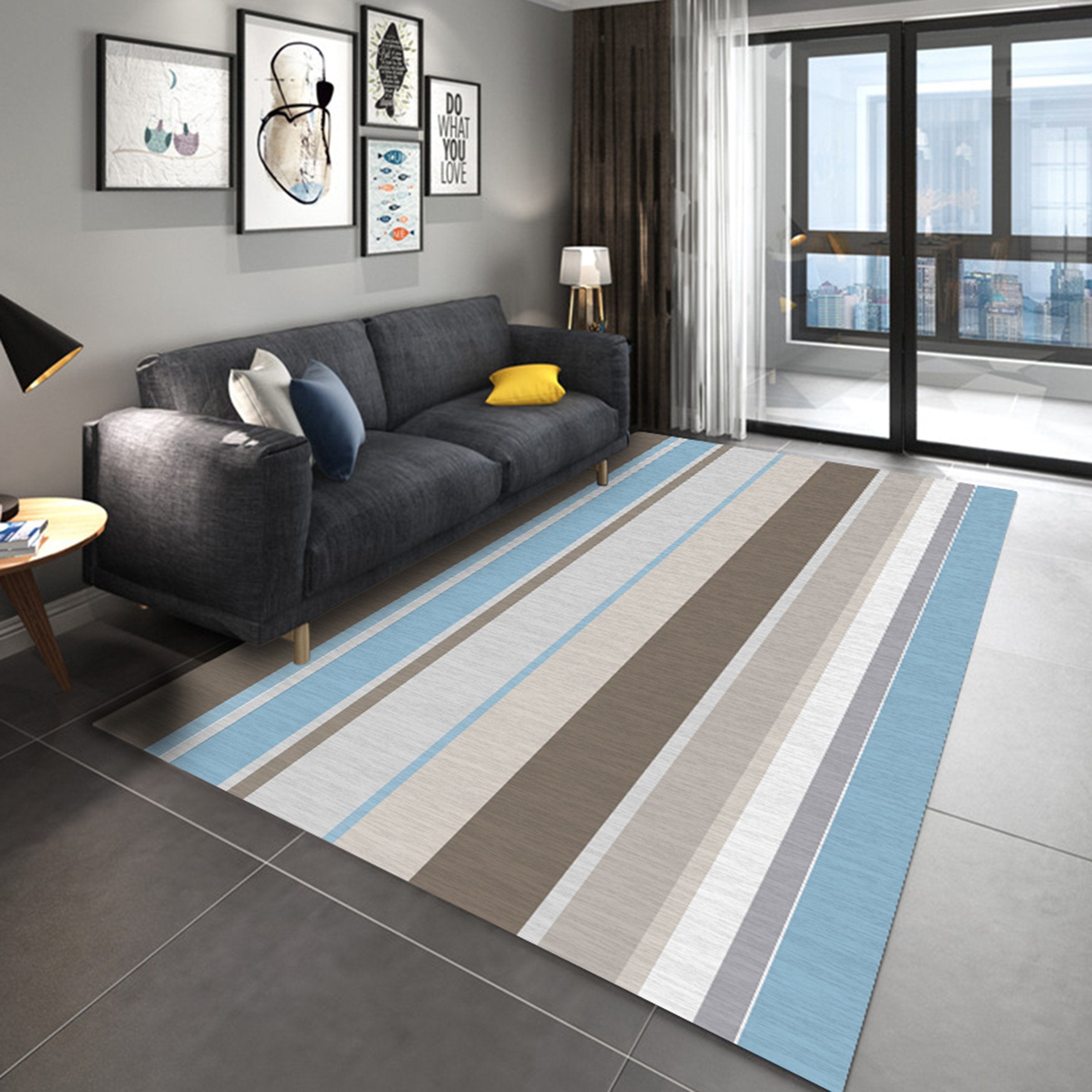 3D Color Stripe WG262 Non Slip Rug Mat Mat AJ Creativity Home