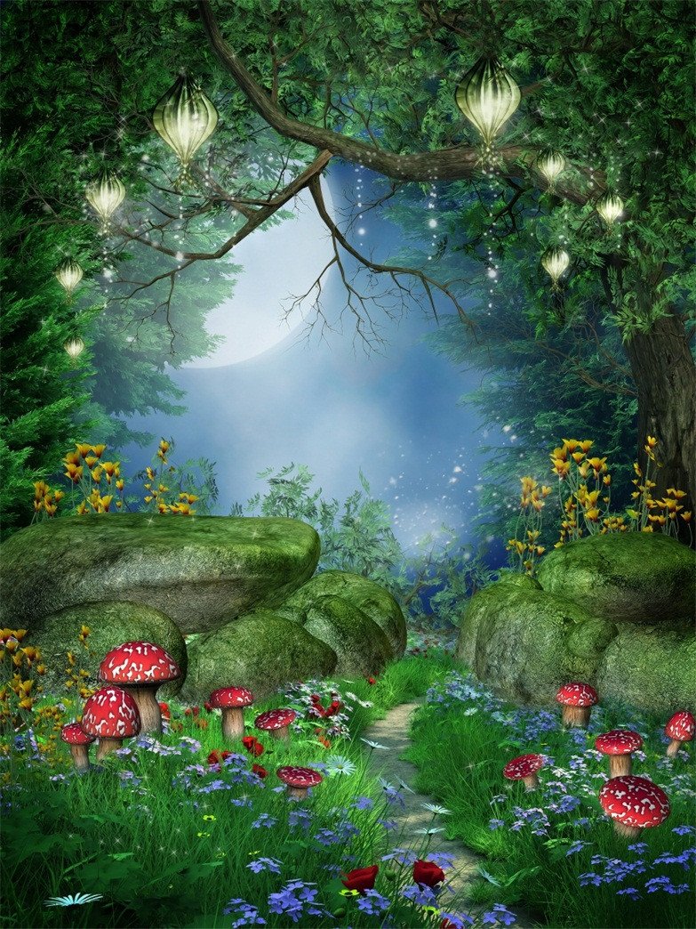 3D Forest Mushrooms Flowers 48 Stair Risers Wallpaper AJ Wallpaper