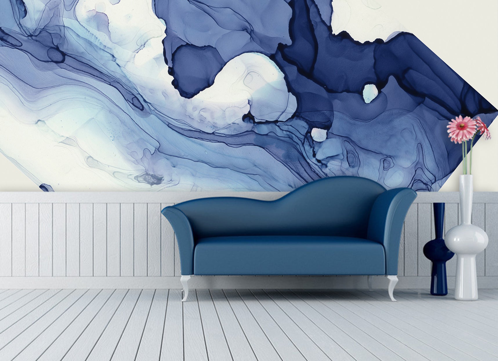 3D Navy Blue 1429 Wall Murals