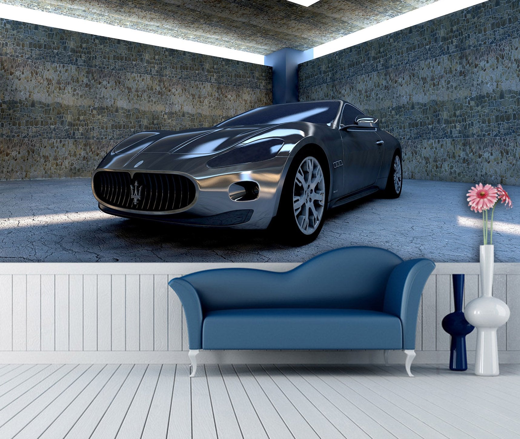 3D Maserati 996 Vehicle Wall Murals Wallpaper AJ Wallpaper 2
