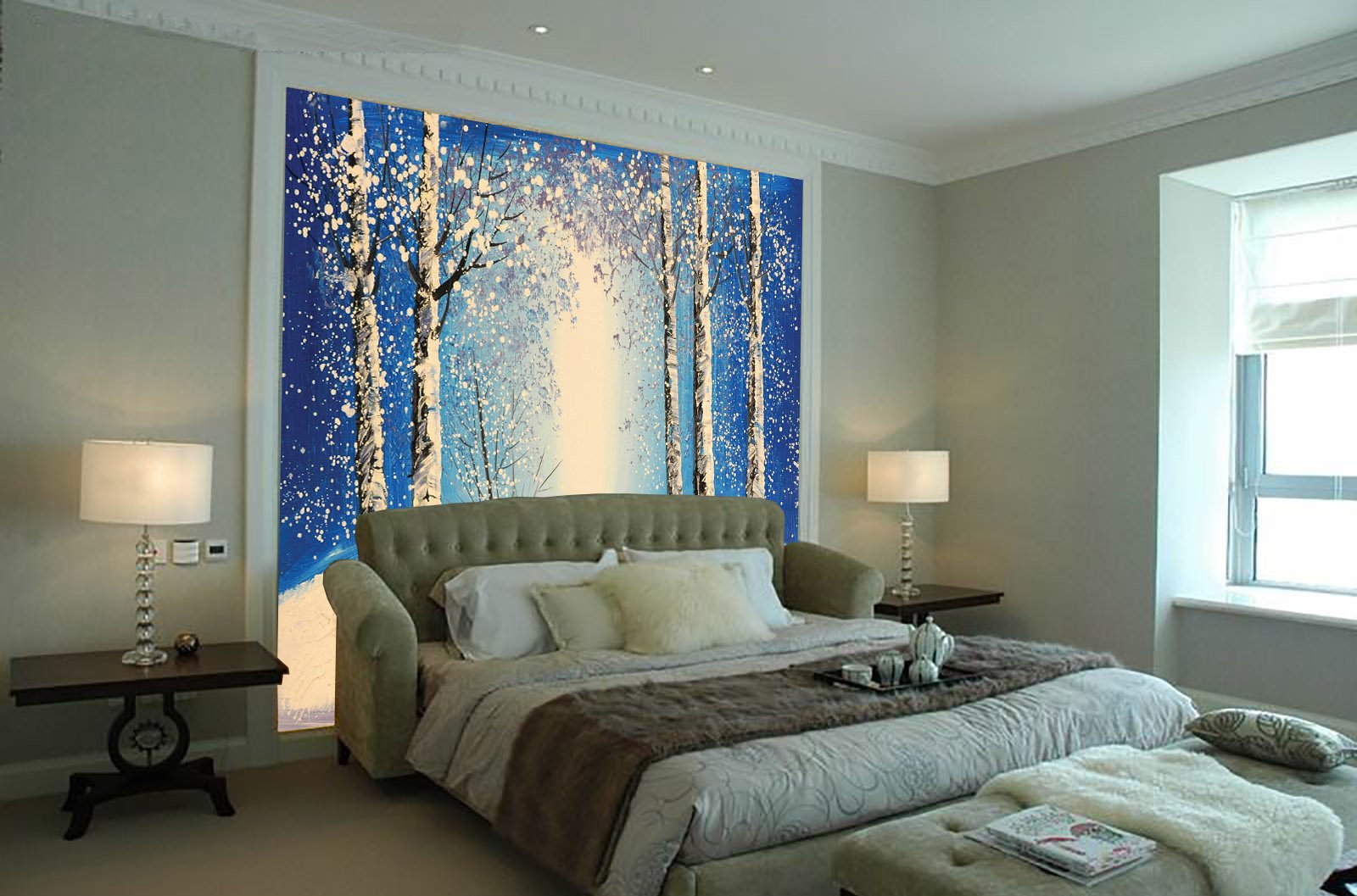 Snowing Forest Deer Wallpaper AJ Wallpaper