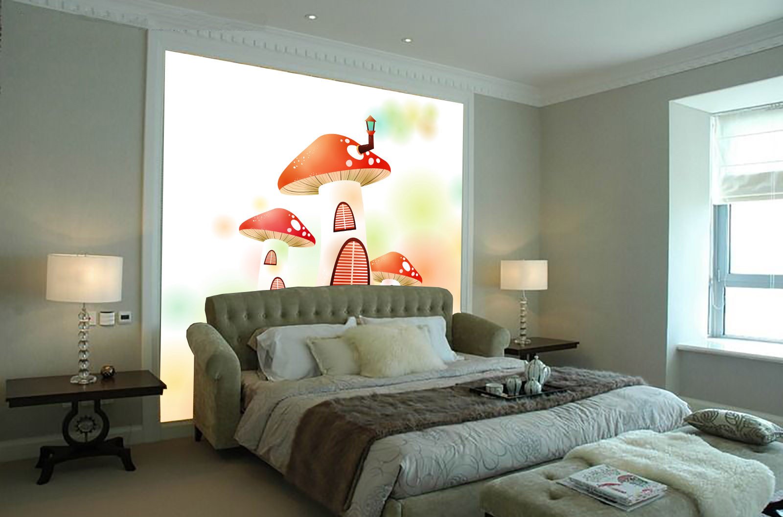 Lovely Mushroom Houses Wallpaper AJ Wallpaper