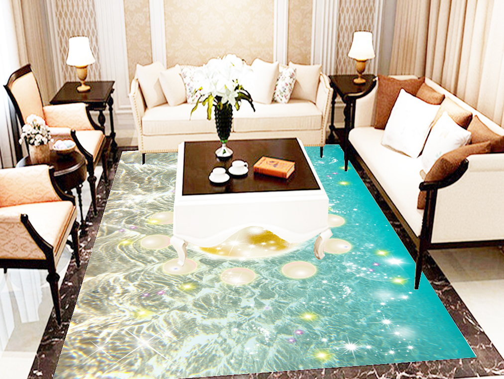 3D Shiny Sea 522 Floor Mural Wallpaper Murals Rug & Mat Print Epoxy waterproof bath floor