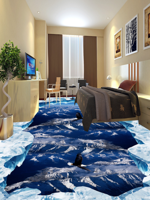 3D Snow Mountain 392 Floor Mural Wallpaper Murals Rug & Mat Print Epoxy waterproof bath floor