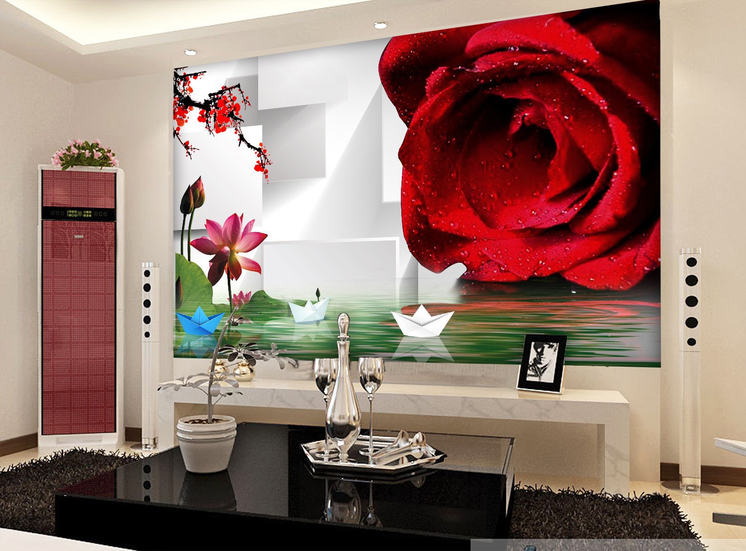 3D Rosy Petal Flower 6 Wallpaper AJ Wallpaper 2