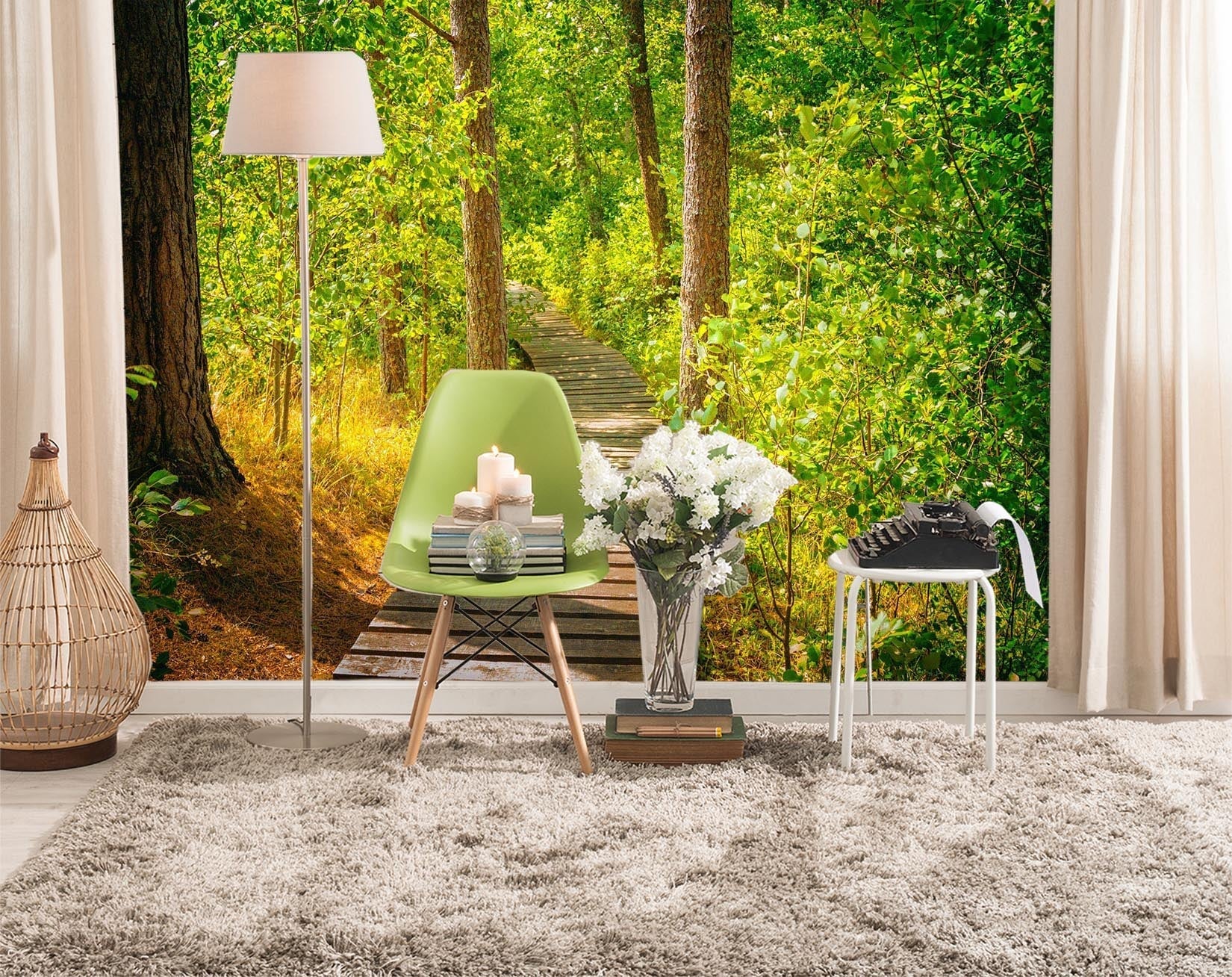 3D Forest Path 121 Wall Murals Wallpaper AJ Wallpaper 2