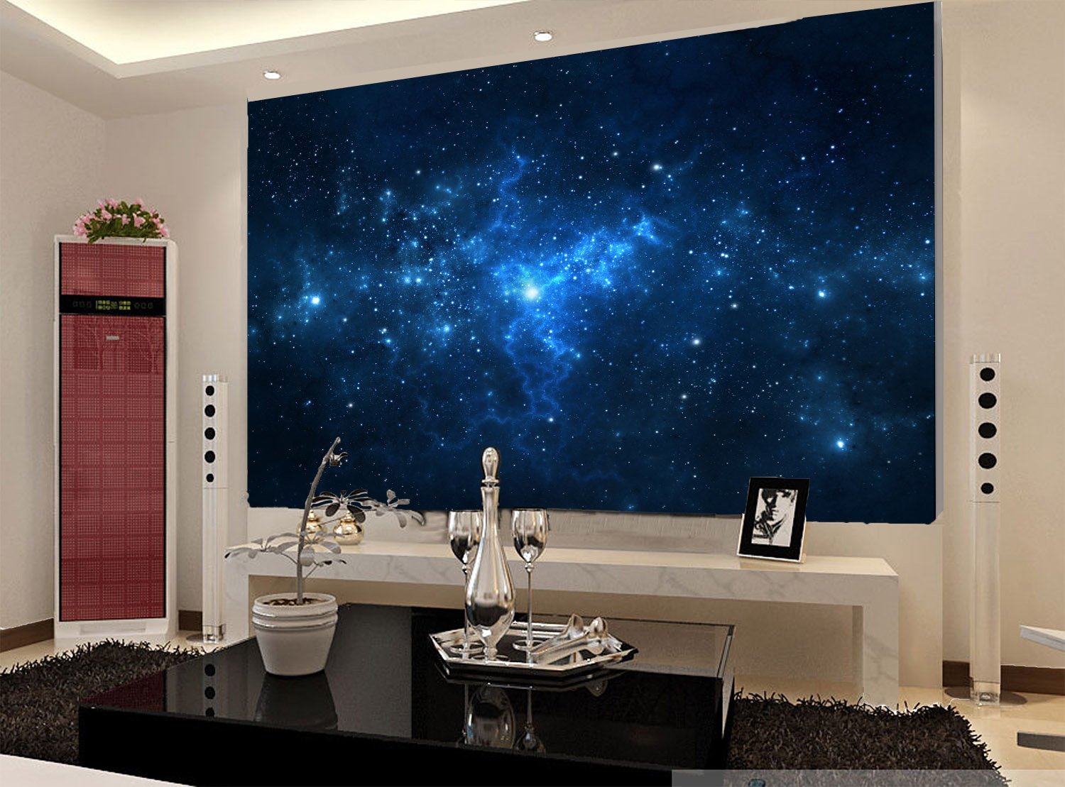 3D Night Stars 020 Wallpaper AJ Wallpaper