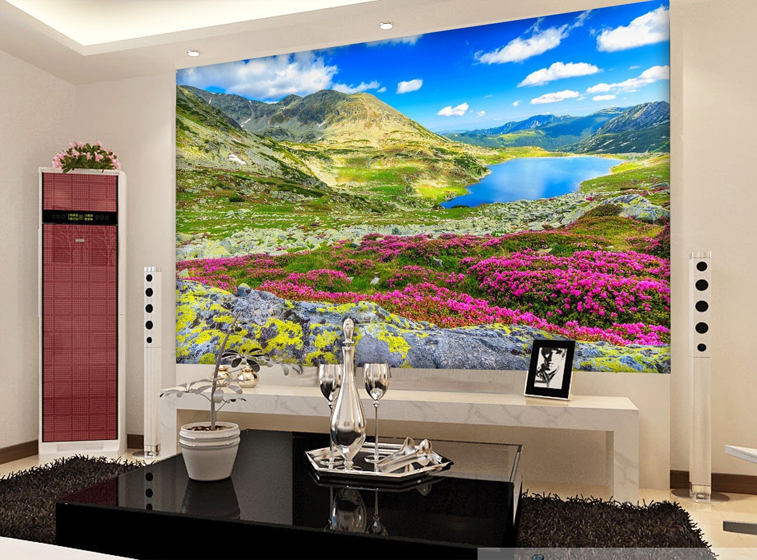 3D Tropical River Mountain 912 Wallpaper AJ Wallpaper