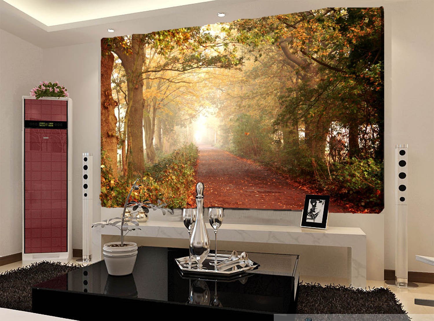 Tree-lined Trail Wallpaper AJ Wallpaper