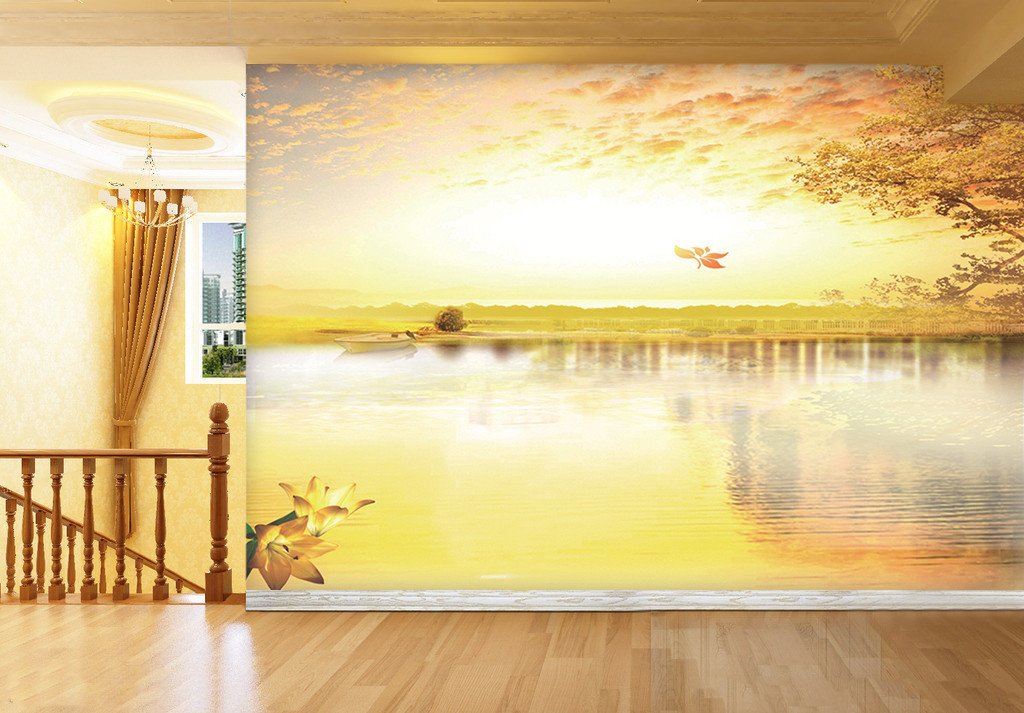 3D Autumn River Scenery 44 Wallpaper AJ Wallpaper