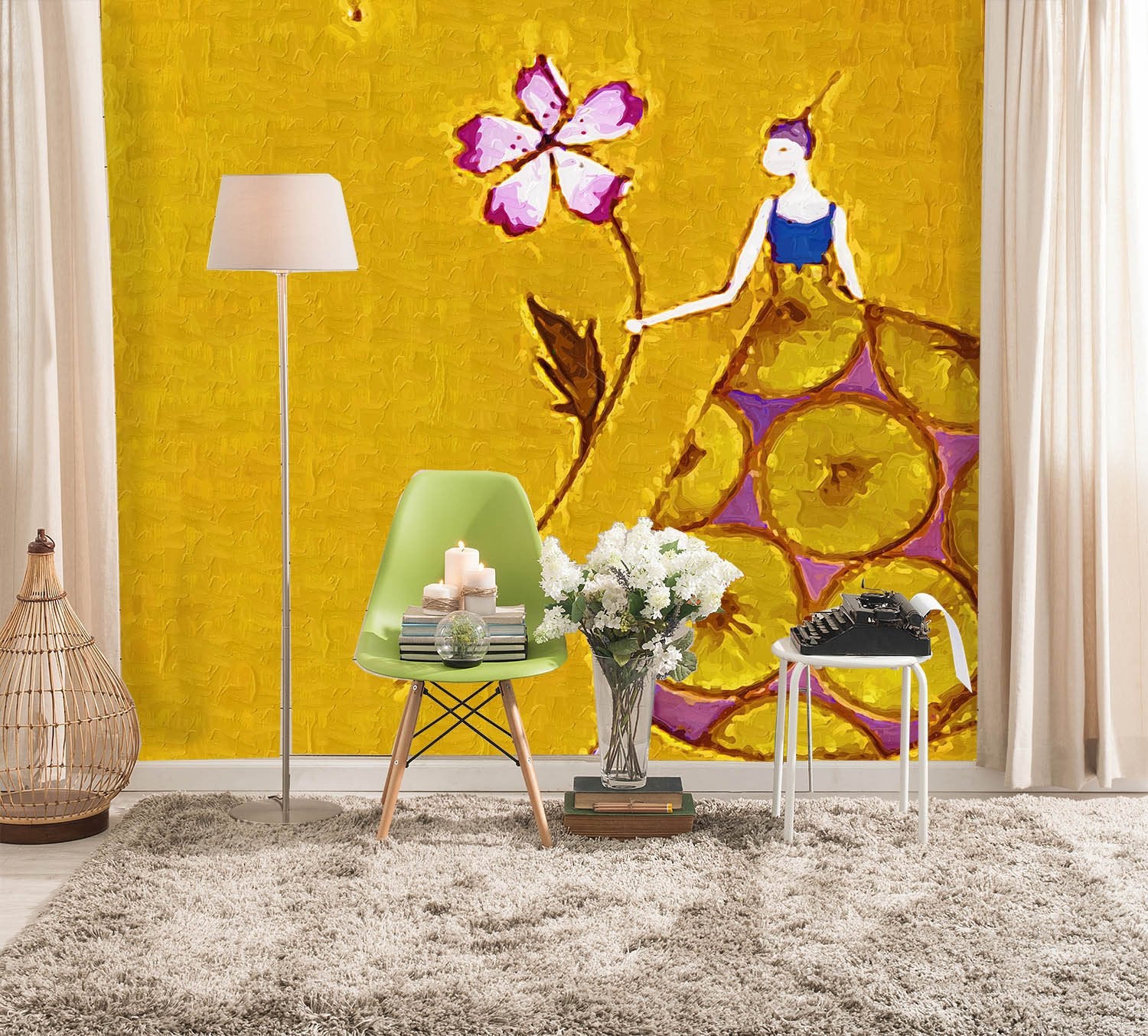 Holding Flower Girl Wallpaper AJ Wallpaper