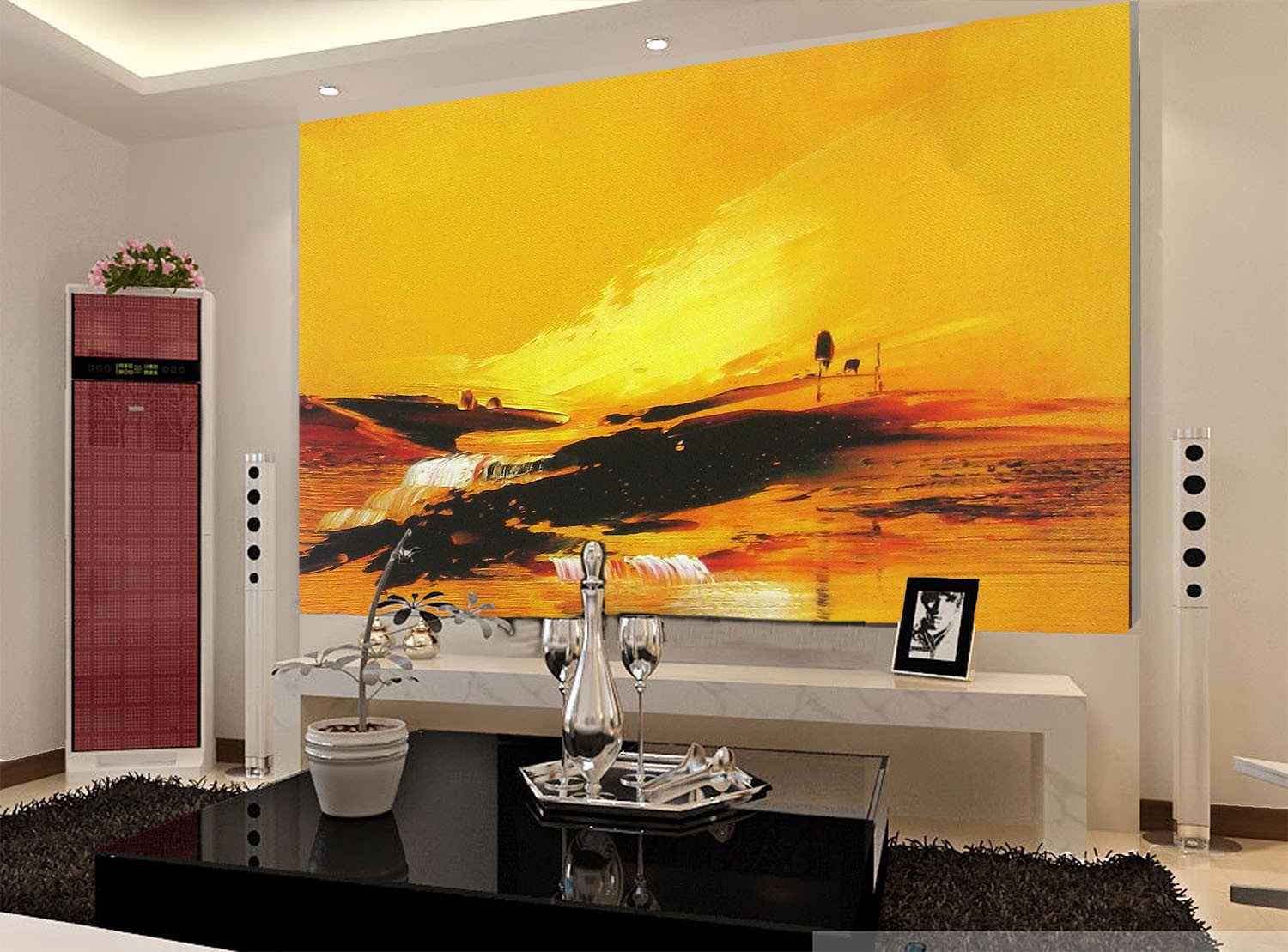 Oil Painting River Wallpaper AJ Wallpaper