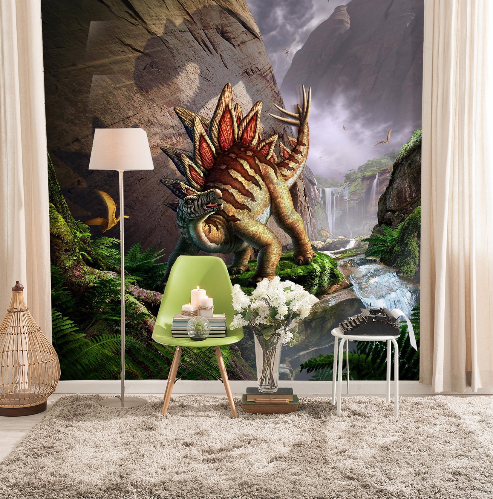 3D Ancient Dinosaur 1399 Jerry LoFaro Wall Mural Wall Murals Wallpaper AJ Wallpaper