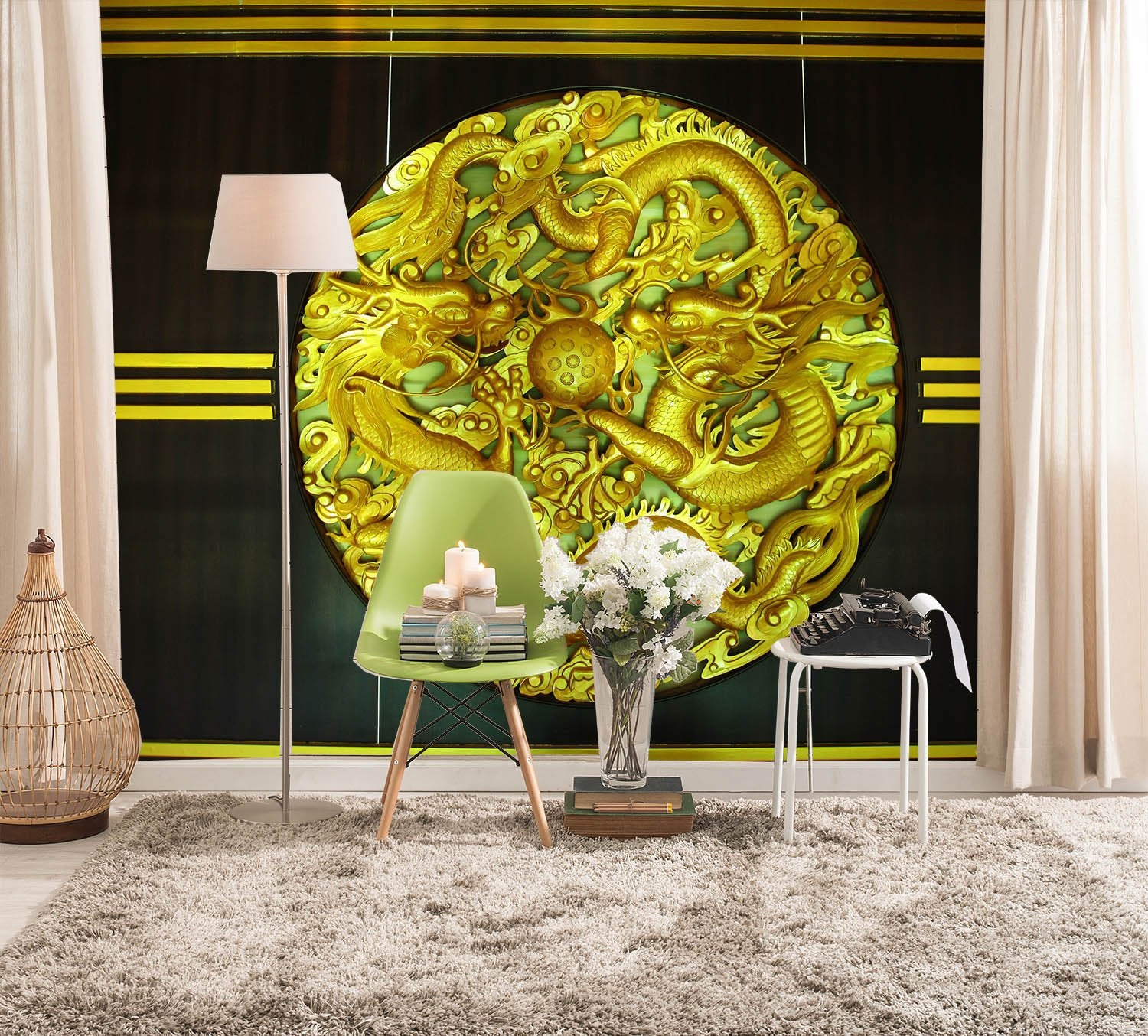 Delicate Dragons Wallpaper AJ Wallpaper