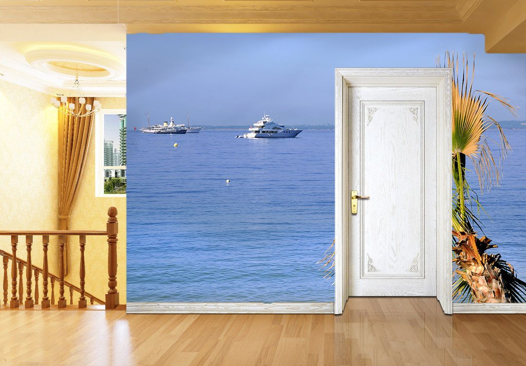 Seaside Palm Wallpaper AJ Wallpaper