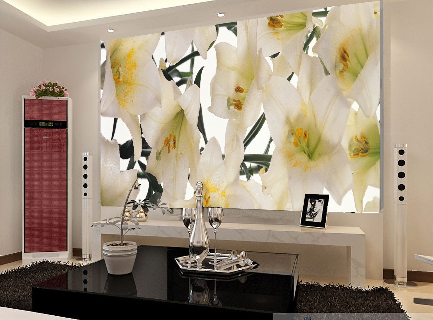 White Lilies Wallpaper AJ Wallpaper