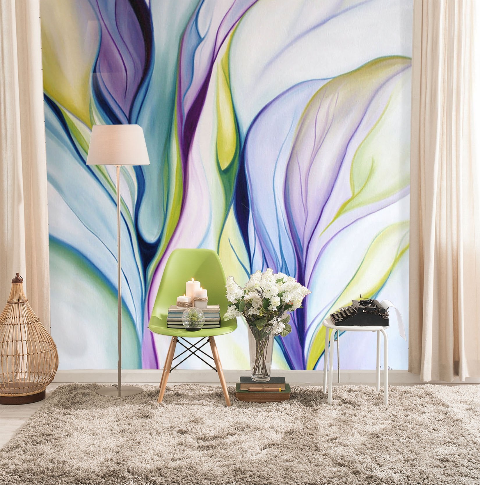 3D Abstract Color Stripes 074 Wall Murals Wallpaper AJ Wallpaper