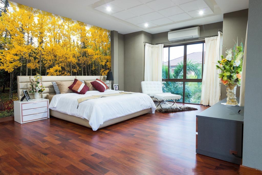 Yellow Leaves Forest Wallpaper AJ Wallpaper