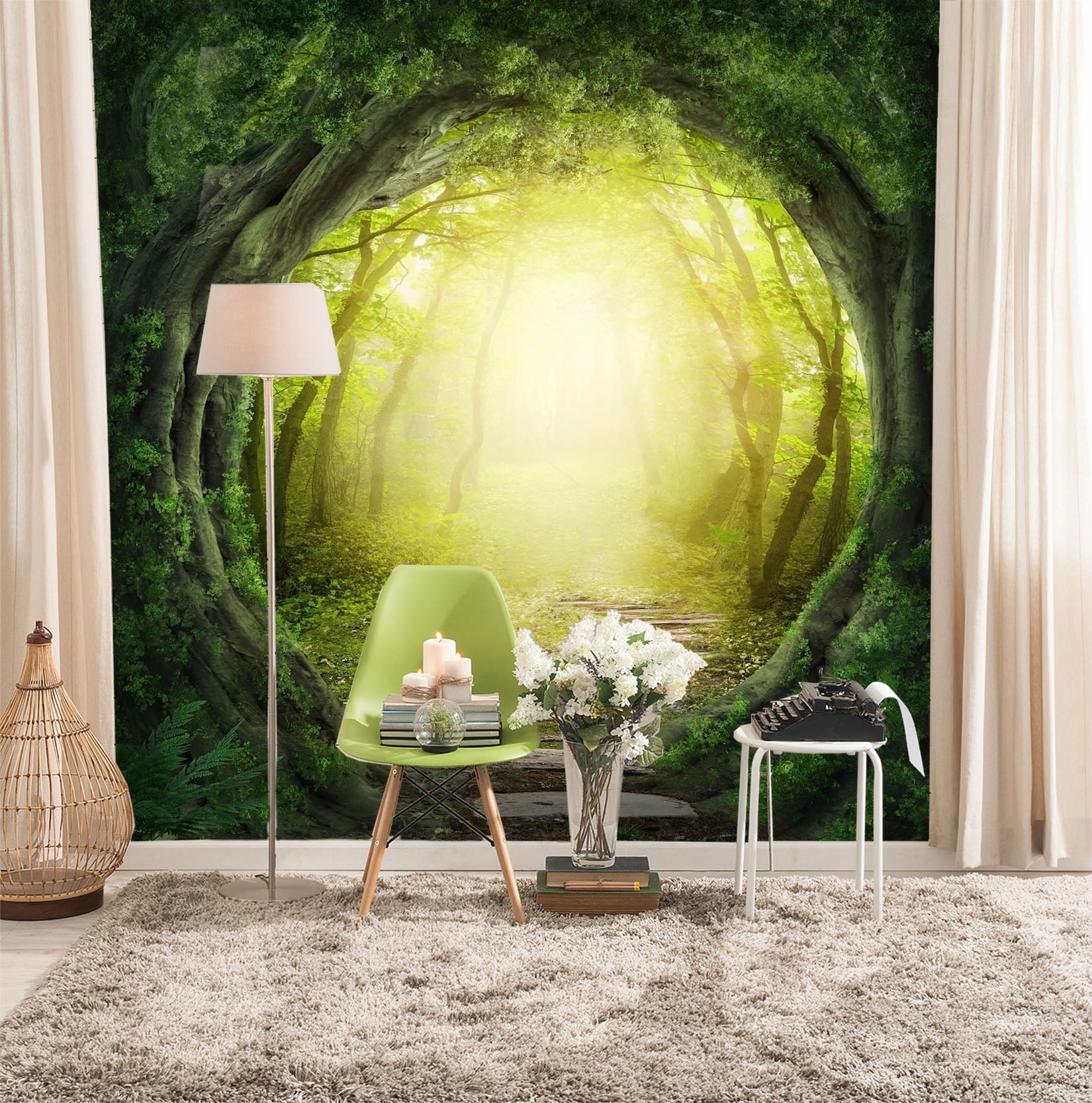 3D Tree Hole Arch 125 Wall Murals Wallpaper AJ Wallpaper 2