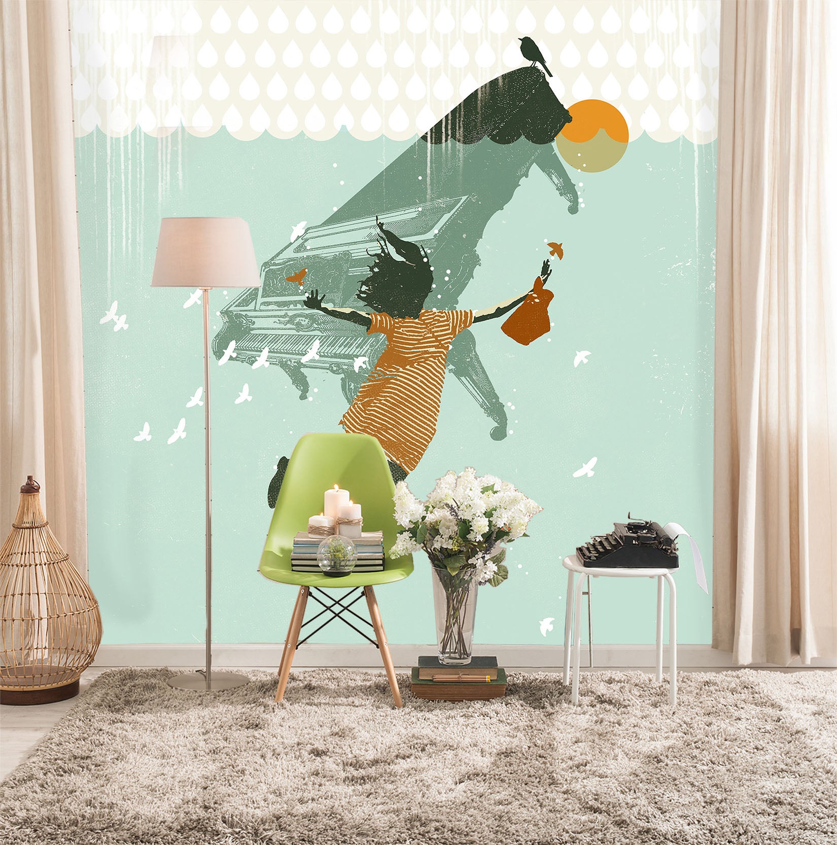 3D Water Dream 1419 Showdeer Wall Mural Wall Murals