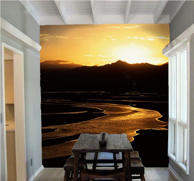 River System Sunset Wallpaper AJ Wallpaper