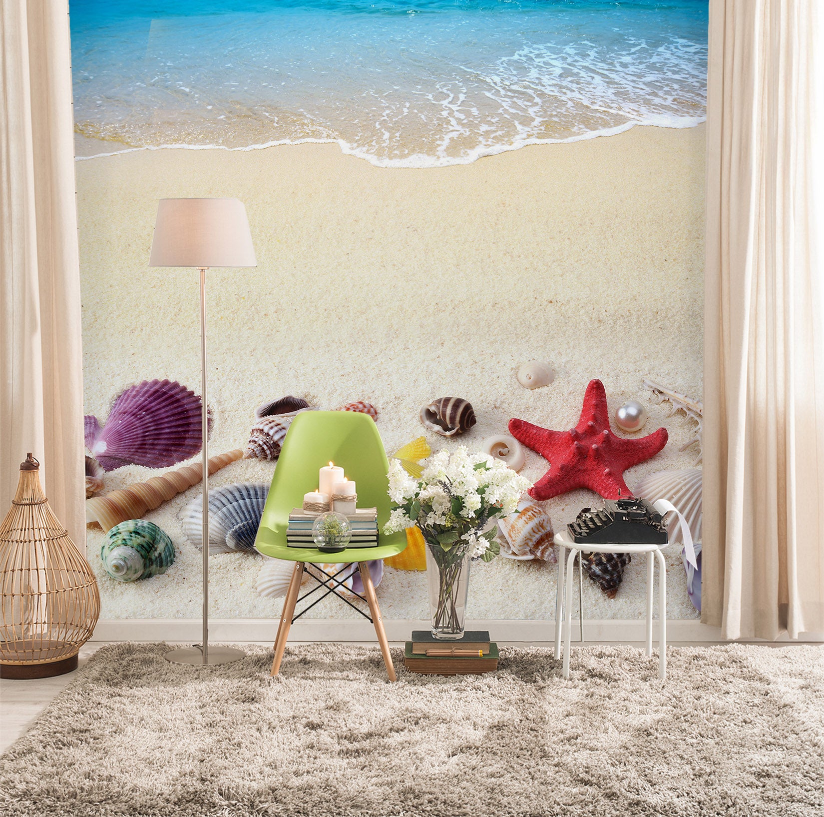 3D Beach Starfish 57243 Wall Murals