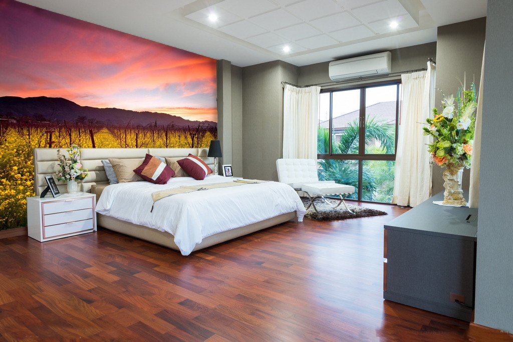 Yellow Flower Manor And Hill 98 Wallpaper AJ Wallpaper 1