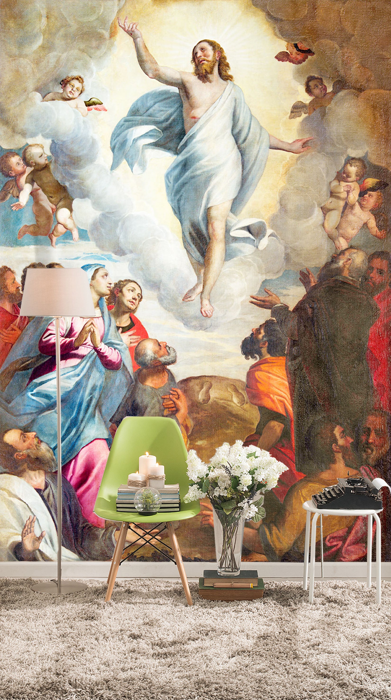 3D Angel In White 1617 Wall Murals
