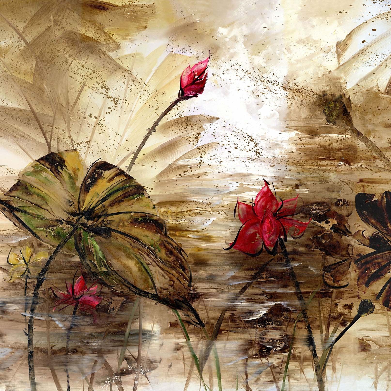 3D Lotus Painting 057 Round Non Slip Rug Mat Mat AJ Creativity Home