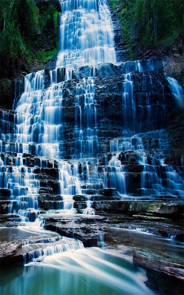 3D Rock Waterfalls 47 Stair Risers Wallpaper AJ Wallpaper