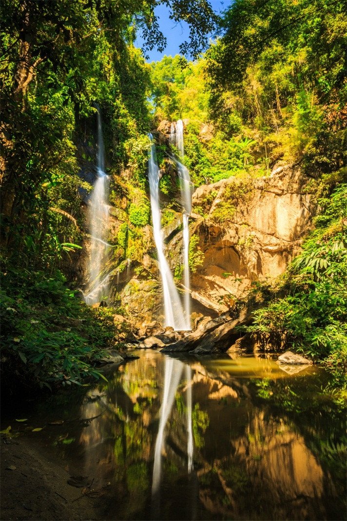 3D Mountains Falling Streams 49 Stair Risers Wallpaper AJ Wallpaper