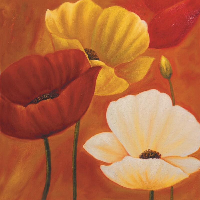 Bright Flowers Painting Wallpaper AJ Wallpaper 2