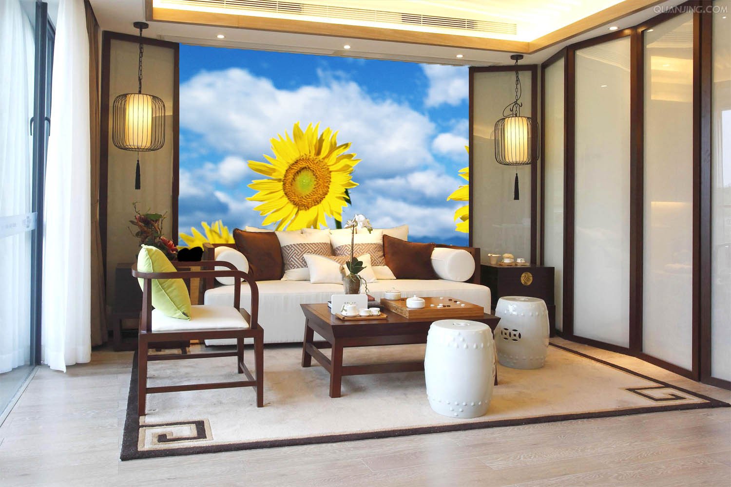 Bright Sunflowers 4 Wallpaper AJ Wallpaper