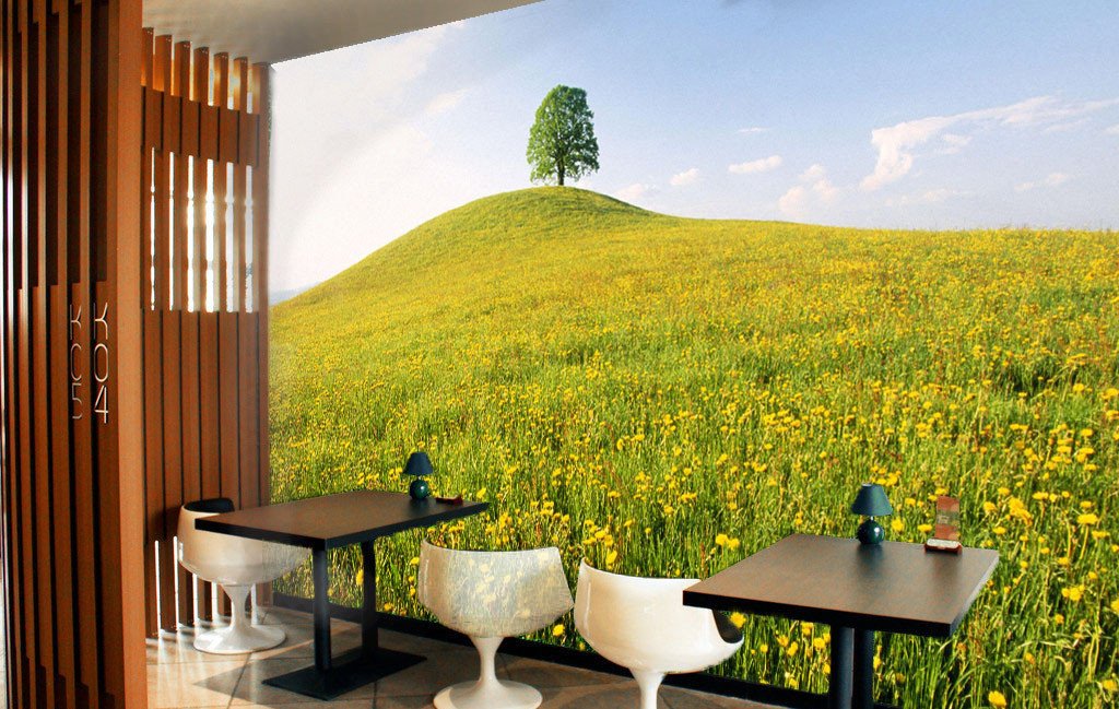 Flowers Mountain Wallpaper AJ Wallpaper