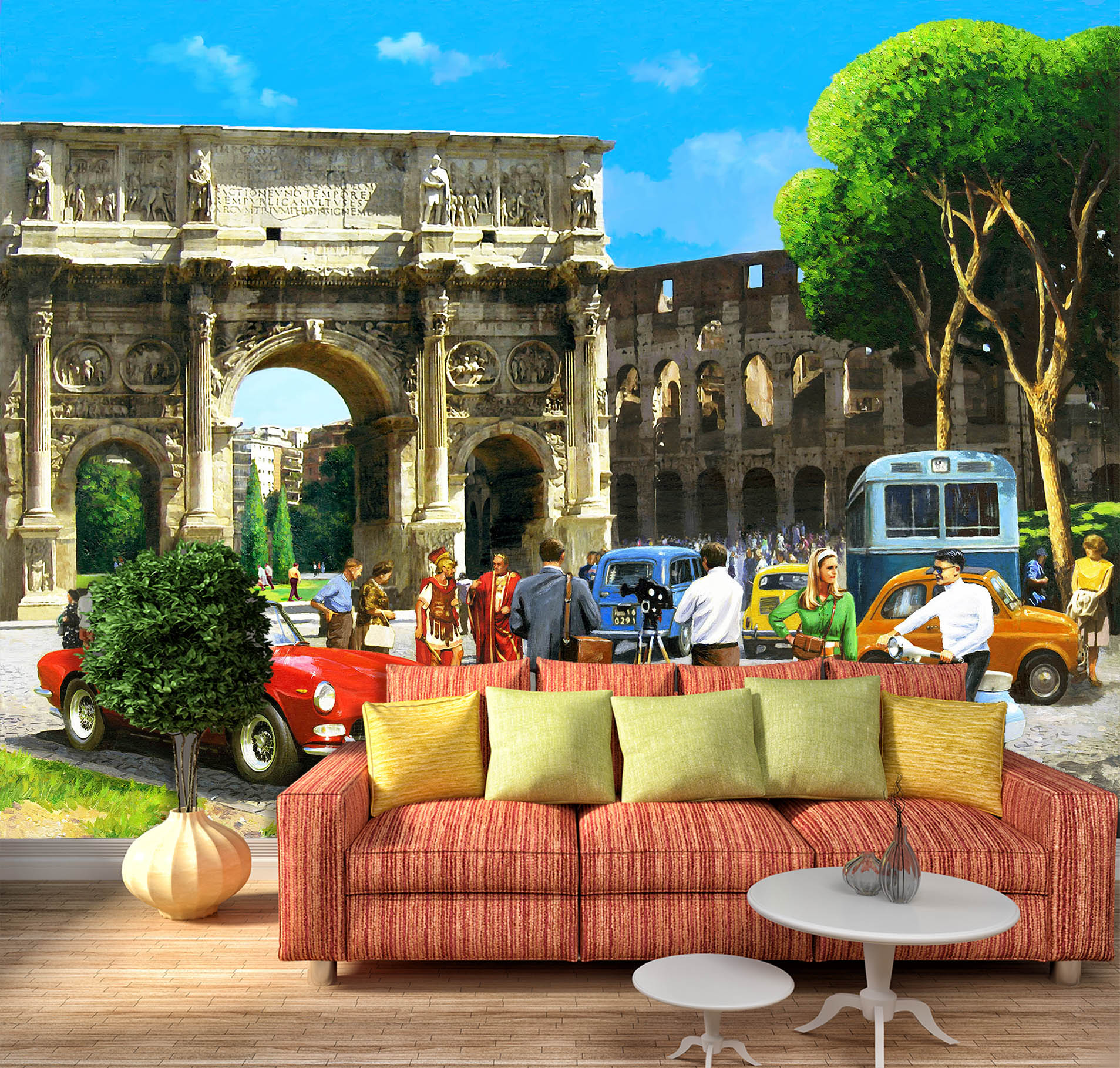 3D Road Car Pedestrian 122 Kevin Walsh Wall Mural Wall Murals