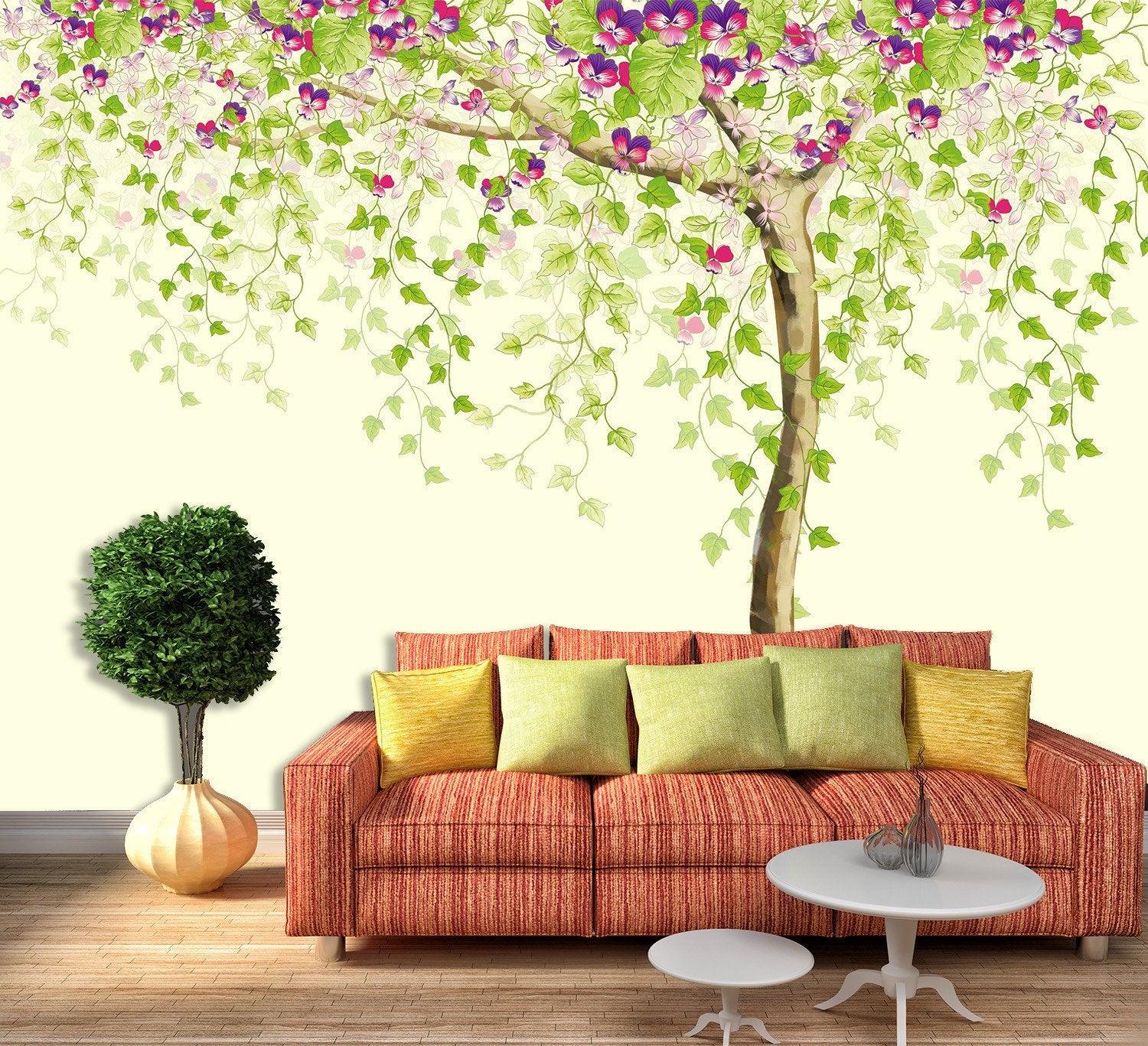 3D Blossoming Flower Tree 288 Wallpaper AJ Wallpaper 2